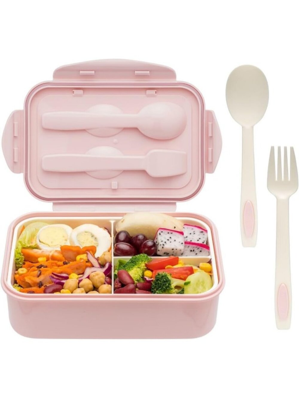 Durable 1100 ML Bento Lunch Box for Adults & Kids - BPA-Free, On-the-Go Meal